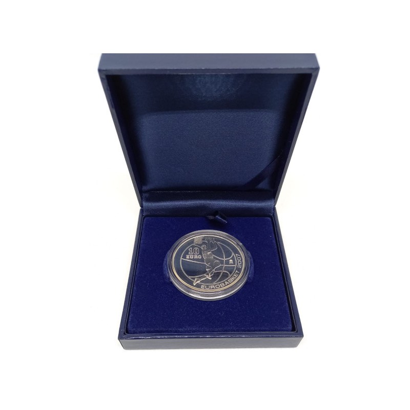 Espa a 2007 10 Euro Proof Plata Eurobasket 2007 SIN CERTIFICADO 