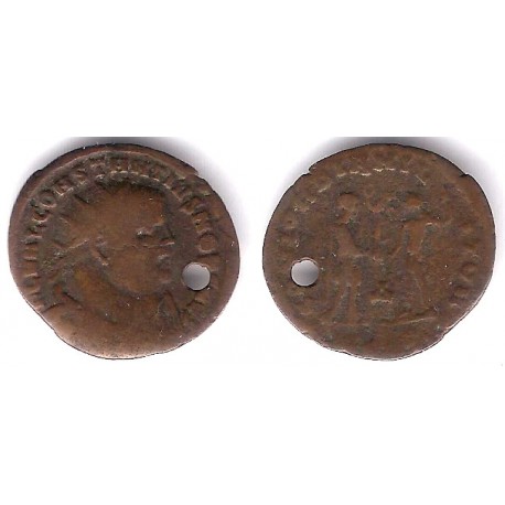 Constancio I. 293-306 d.C. ½ Follis (BC) Agujereada