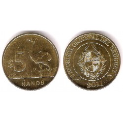 (137) Uruguay. 2011. 5 Pesos (SC)