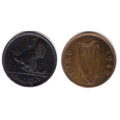 (11) Irlanda. 1942. 1 Penny (BC) Pátina en reverso