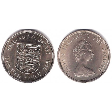 (33) Jersey. 1968. 10 New Pence (SC)