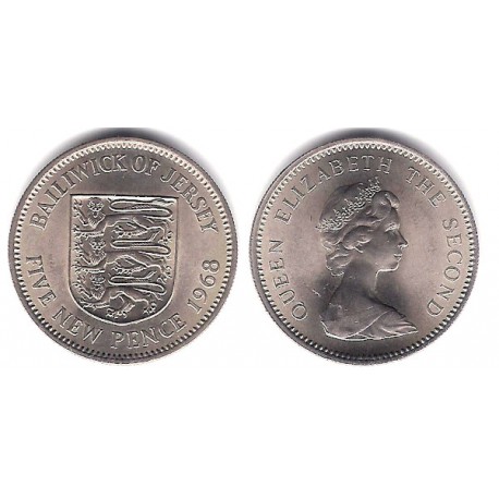 (32) Jersey. 1968. 5 New Pence (SC)