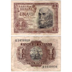 Estado Español. 1953. 1 Peseta (BC/BC+) Serie R