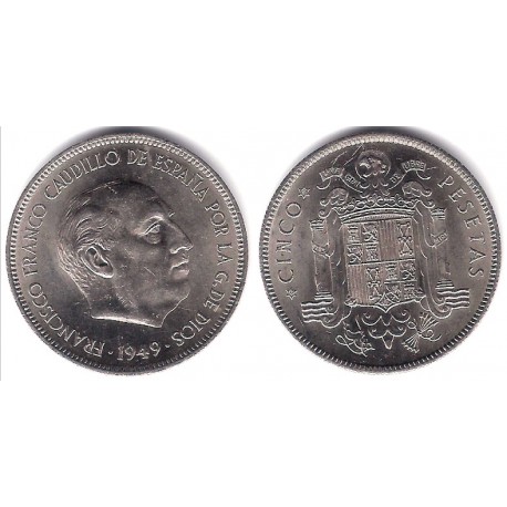 Estado Español. 1949*(19-49). 5 Pesetas (EBC)