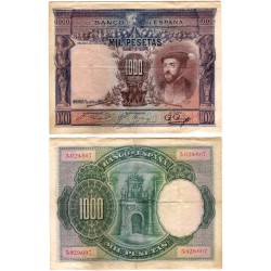 España. 1925. 1000 Pesetas (BC) Sin Serie