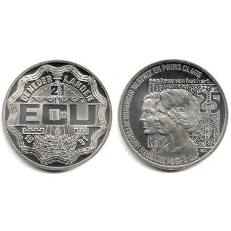 Países Bajos. 1991. 2½ Ecu (SC)