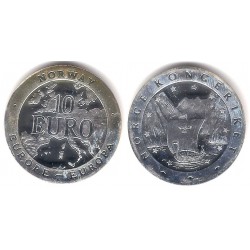 Medalla. Noruega. 10 Euro (Proof) (Plata)