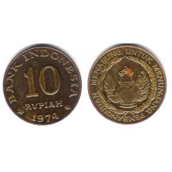 (38) Indonesia. 1974. 10 Rupiah (MBC)