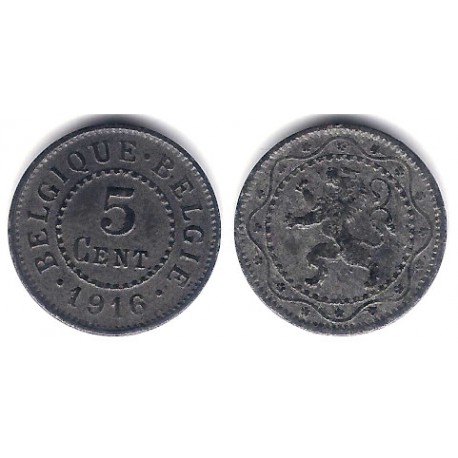 (80) Bélgica. 1916. 5 Centimes (EBC-)