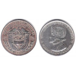 (19) Panamá. 1953. ¼ Balboa (MBC+) (Plata)