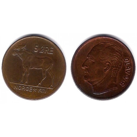 (405) Noruega. 1971. 5 Ore (MBC)