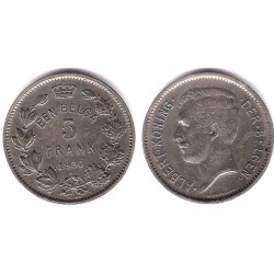 (98) Bélgica. 1930. 5 Francs (MBC)