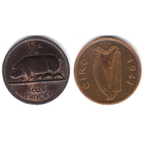 (10) Irlanda. 1941. ½ Penny (MBC)