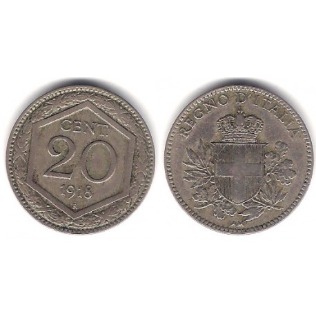 (58) Italia. 1918. 20 Centesimi (MBC)