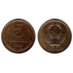 (Y129a) Unión Soviética. 1980. 5 Kopeks (MBC)