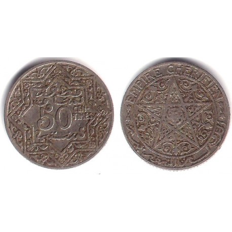 (Y35) Marruecos. 1924. 50 Centimes (BC+)