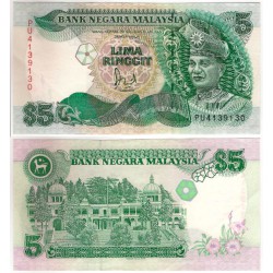 (28c) Malasia. 1986-91. 5 Ringgit (EBC)