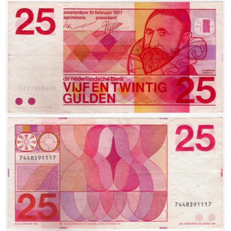 (92a) Países Bajos. 1971. 25 Gulden (MBC)