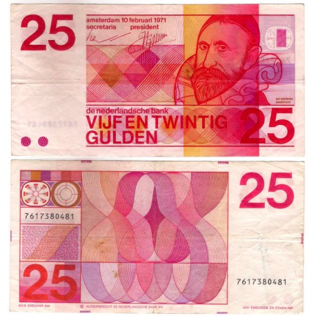 (92a) Países Bajos. 1971. 25 Gulden (MBC-)