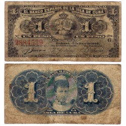 Cuba Colonial. 1896. 1 Peso (BC)