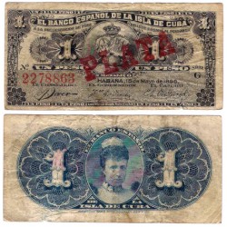 Cuba Colonial. 1896. 1 Peso (BC+)