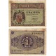 Estado Español. 1938. 1 Peseta (BC+) Serie E. Febrero. Manchas