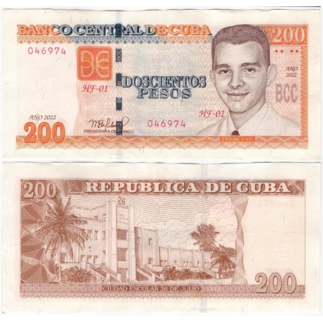 (130) Cuba. 2022. 200 Pesos (EBC)