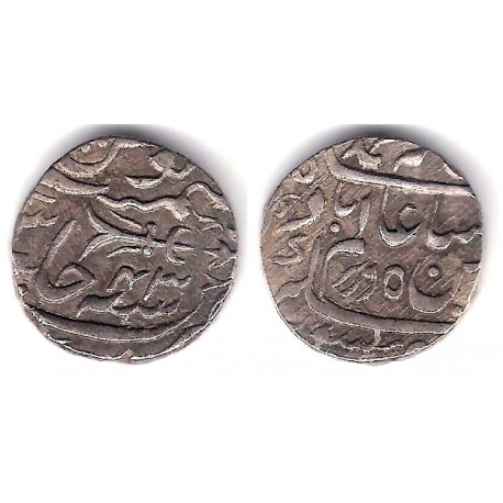 (C12) Estados Nativos de la India (Bhopal). 1219/AH43. Rupee (EBC-) (Plata)