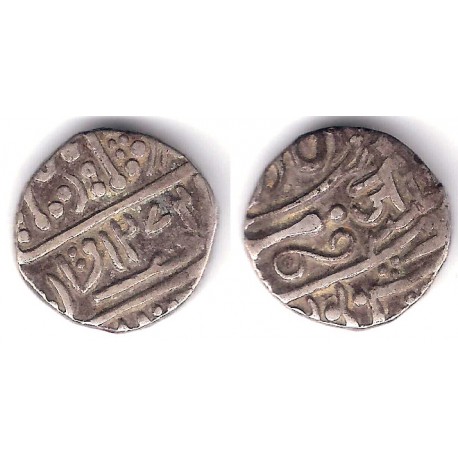 (203) Estados Nativos de la India (Gwalior). AH1274. 1 Rupee (MBC) (Plata)