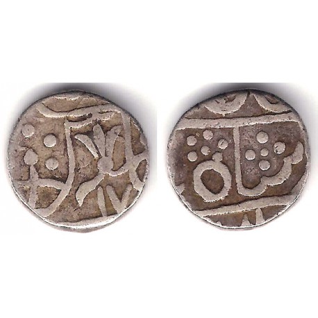 (125) Estados Nativos de la India (Gwalior). 1822(17). 1 Rupee (MBC+) (Plata)