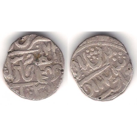 (92) Estados Nativos de la India (Gwalior). AH1223. 1 Rupee (MBC) (Plata)