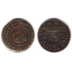 Felipe V. 1720. 4 Maravedi (BC+) Ceca de Zaragoza