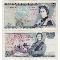 (378a) Gran Bretaña. 1971-91. 5 Pounds (MBC+)