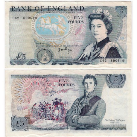 (378a) Gran Bretaña. 1971-91. 5 Pounds (MBC+)