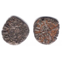 Juana y Carlos I. Sin Fecha. Dinero (BC-) Ceca de Barcelona