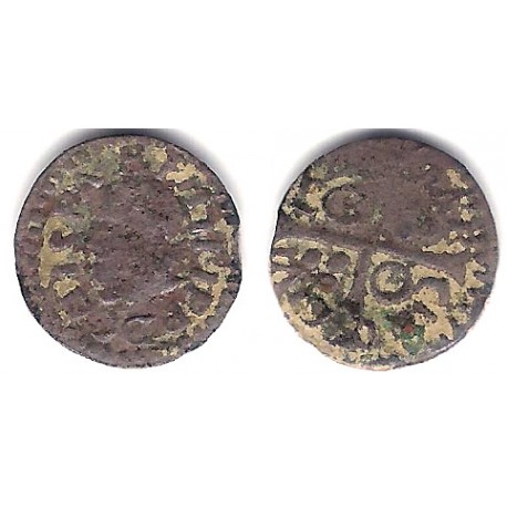Felipe IV. 162X. Dinero (BC-) Ceca de Barcelona