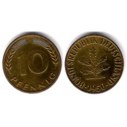 (108) Alemania. 1950(F). 10 Pfennig (MBC)