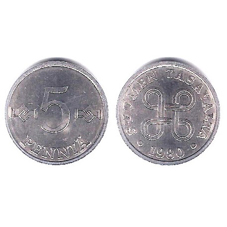 (45a) Finlandia. 1980. 5 Pennia (MBC+)