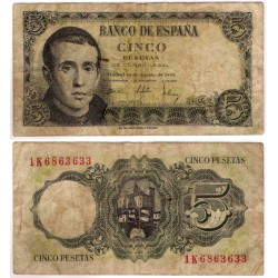 Estado Español. 1951. 5 Pesetas (BC) Serie 1K