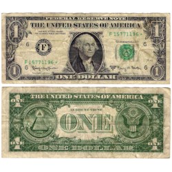 (443b) Estados Unidos de América. 1963A. 1 Dollar (BC) Rotura margen inferior