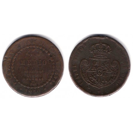 Isabel II. 1850. ½ Real (BC) Ceca de Segovia