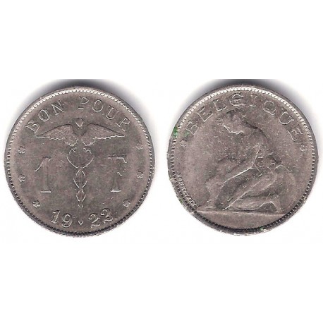 (89) Bélgica. 1922. 1 Franc (MBC)