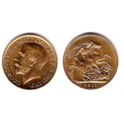 (820) Gran Bretaña. 1911. 1 Sovereign (SC) (Oro) 7,9881 gr. de .917 milésimas