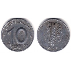 (3) Alemania Democrática. 1949(A). 10 Pfennig (MBC-)