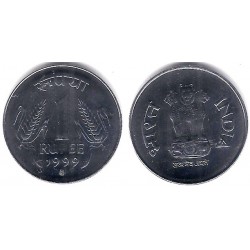(92.2) India. 1999. 1 Rupee (SC)