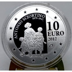 Malta. 2012. 10 Euro (Proof) (Plata) Antonio Sciortino
