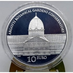 Malta. 2017. 10 Euro (Proof) (Plata) The Argottti Botanical Gardens Conservatory