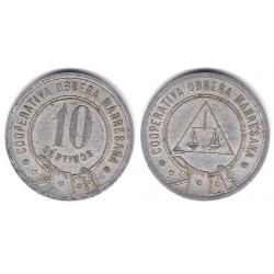 Cooperativa Obrera Manresana. 10 Céntimos (BC)