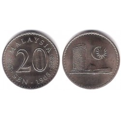 (4) Malasia. 1968. 20 Sen (SC)