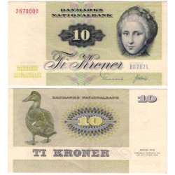 (48a) Dinamarca. 1972. 10 Kroner (EBC)